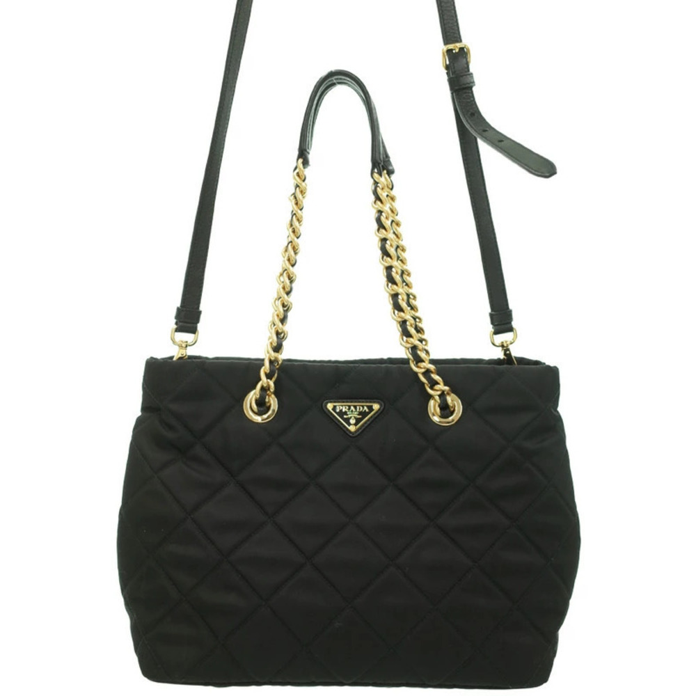 Prada Tessuto Impuntu Quilted Shoulder Bag black - Picture 1 of 9